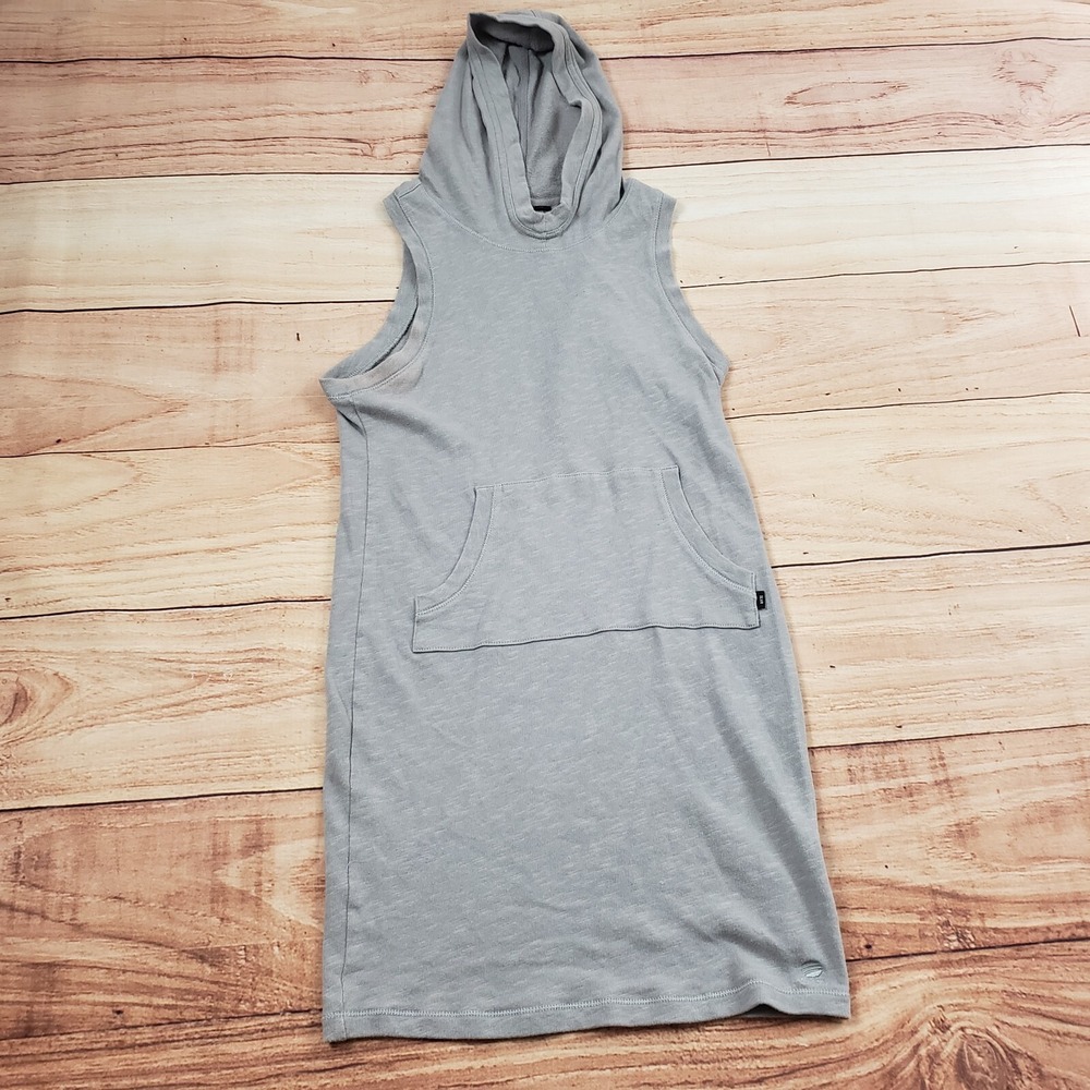 Adidas Dress Womens Small Gray Sweater SLVR Lightweight Hoodie Sleeveless Ladies